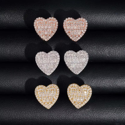 Romantic heart-shaped earrings