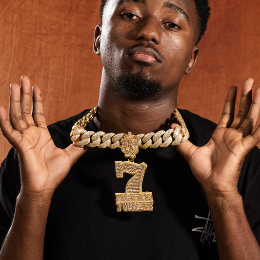 ICERIME number 7 letter pendant