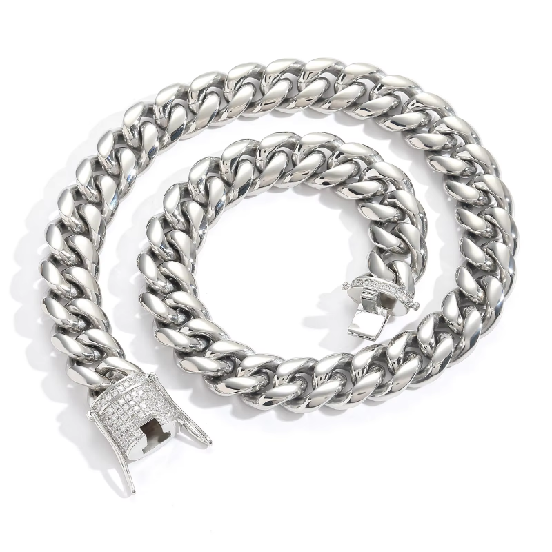6-16mm 14K Cuban chain