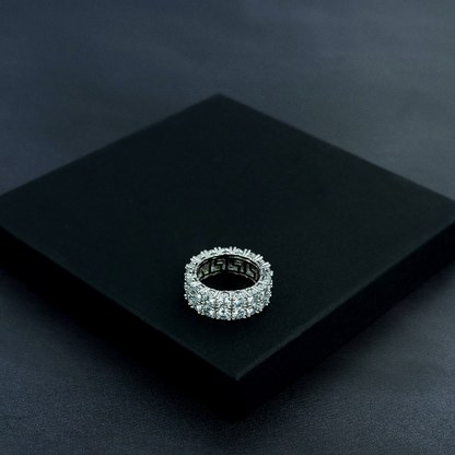 Two Row Solitaire Ring