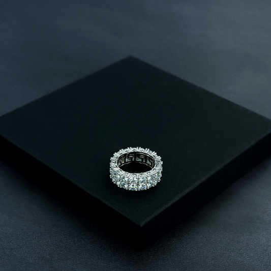 Two Row Solitaire Ring