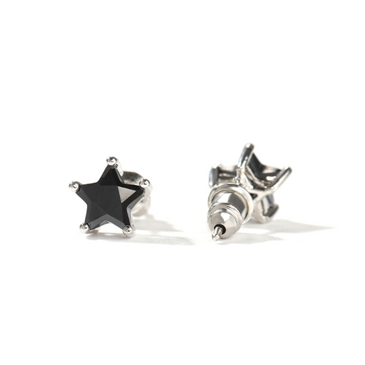 Classic copper zircon stud earrings