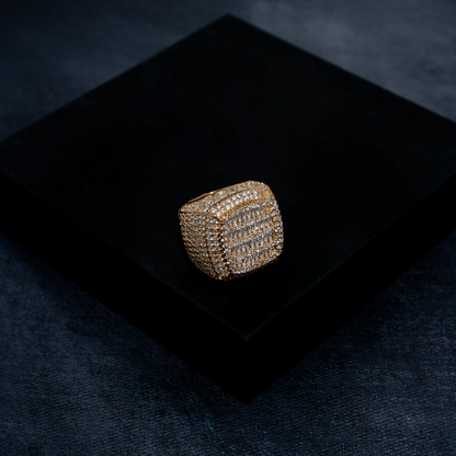 Fully Iced Baguette Ring