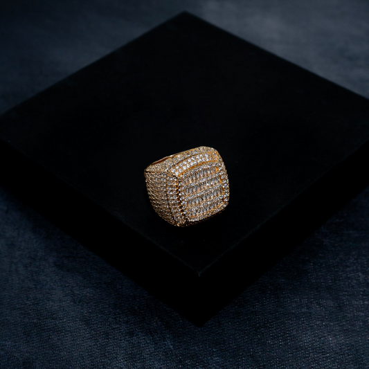 Fully Iced Baguette Ring