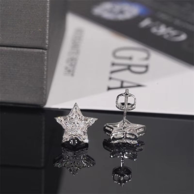 Hot selling five-pointed star silicone earrings