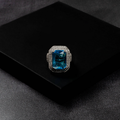 Iced Out Ruby Ring