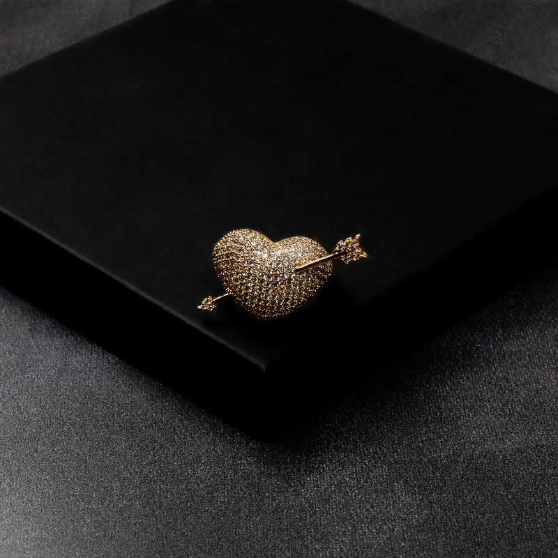 Iced Cupid Arrow Ring