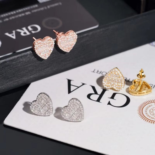 ICERIME Romantic heart-shaped earrings