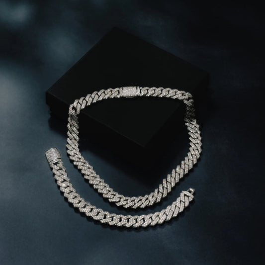 14MM Prong Cuban Chain & Bracelet Bundle