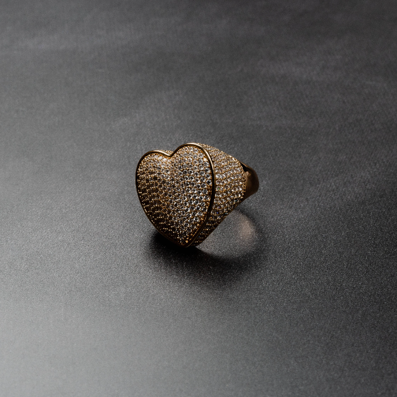 Iced Heart Ring