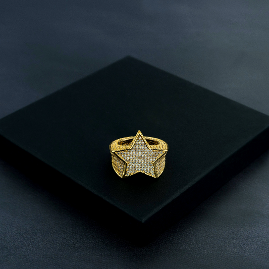 Fully Iced Star Ring
