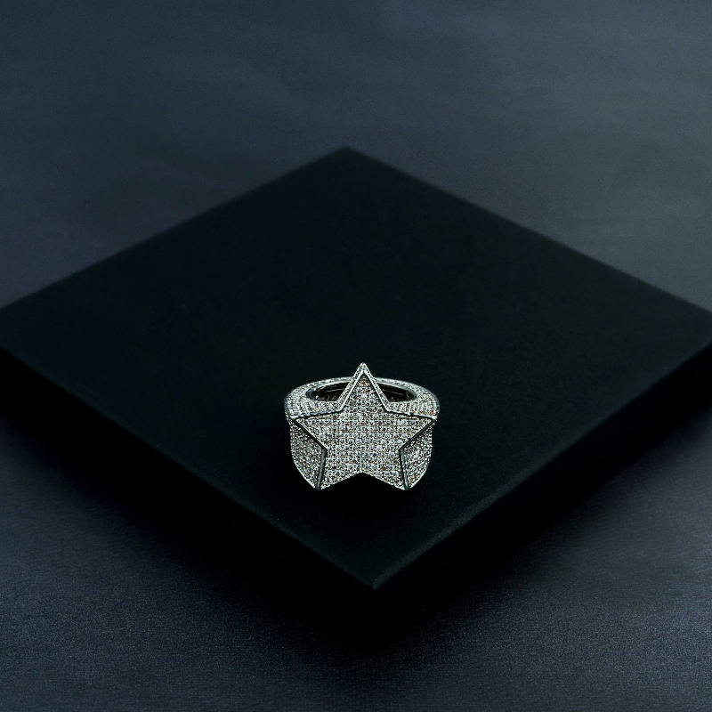 Fully Iced Star Ring