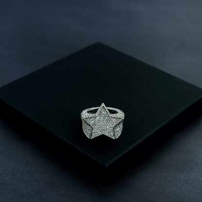 Fully Iced Star Ring
