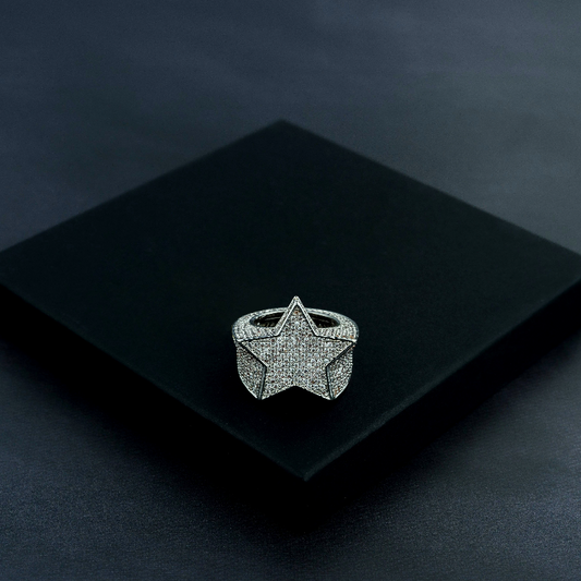 Fully Iced Star Ring