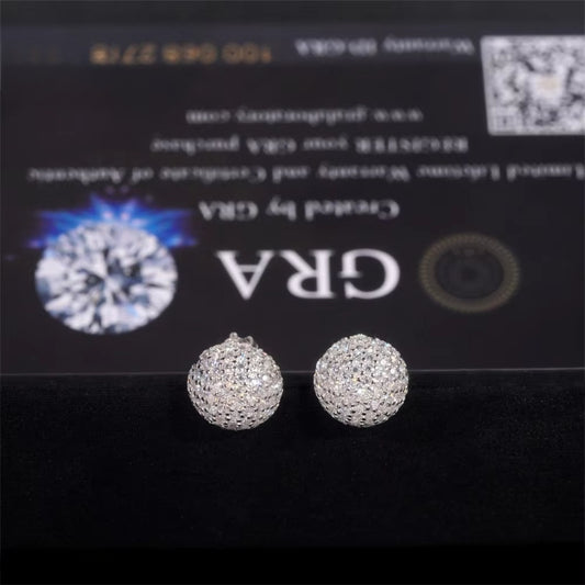 10mm hip-hop ball head earrings