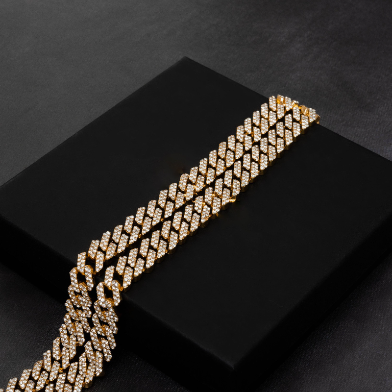 12mm Iced Prong Cuban Chain