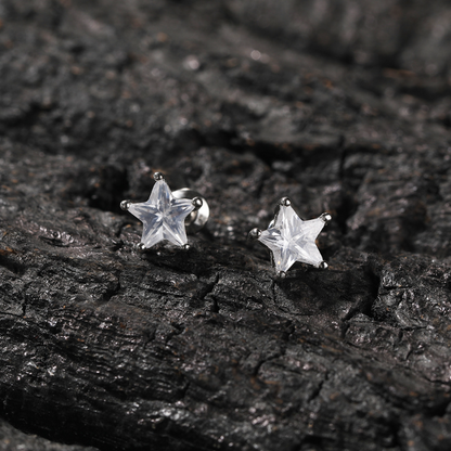 Classic copper zircon stud earrings