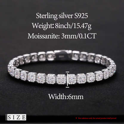 6mm Pyroxene Halo Tennis Bracelet