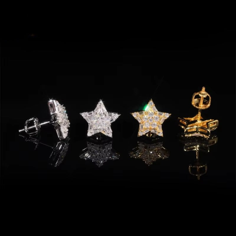 Hot selling five-pointed star silicone earrings