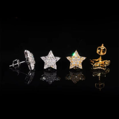 Hot selling five-pointed star silicone earrings