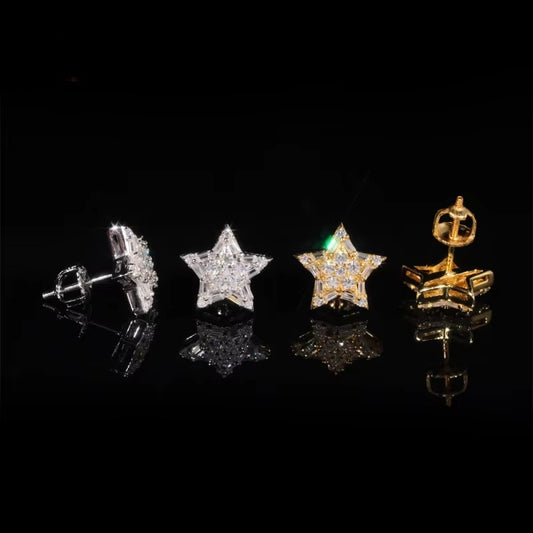 Hot selling five-pointed star silicone earrings