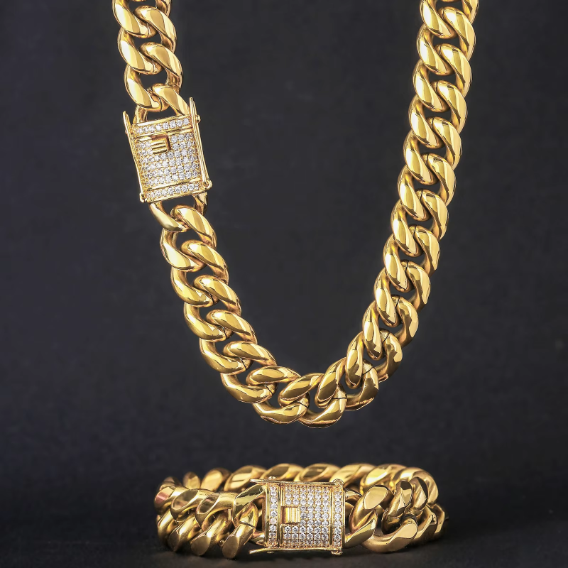 6-16mm 14K Cuban chain