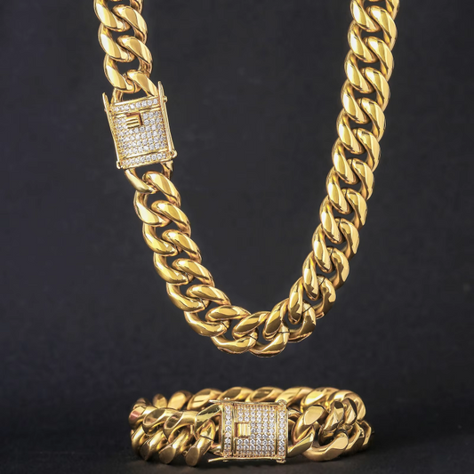 6-16mm 18K Cuban chain