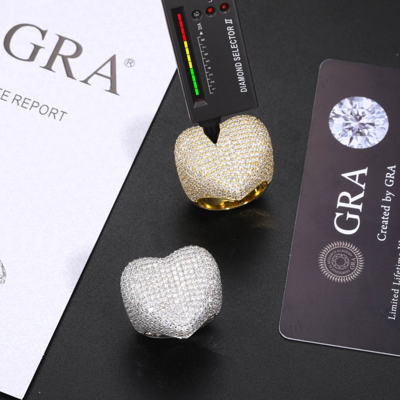 Hip Hop Heart VVS Diamond Ring