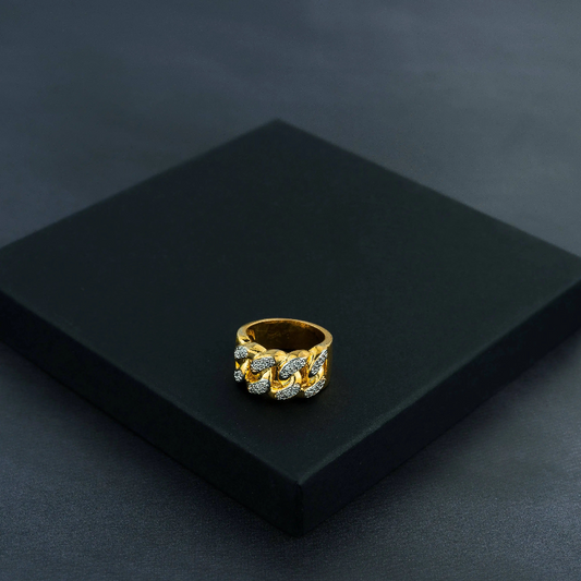 Cuban Iced Gold Ring