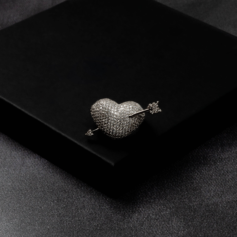 Iced Cupid Arrow Ring