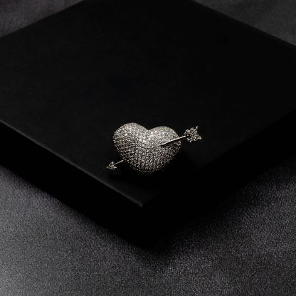Iced Cupid Arrow Ring