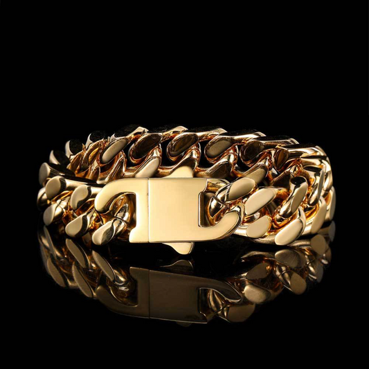 Four-sided grinding chain encrypted Cuban chain