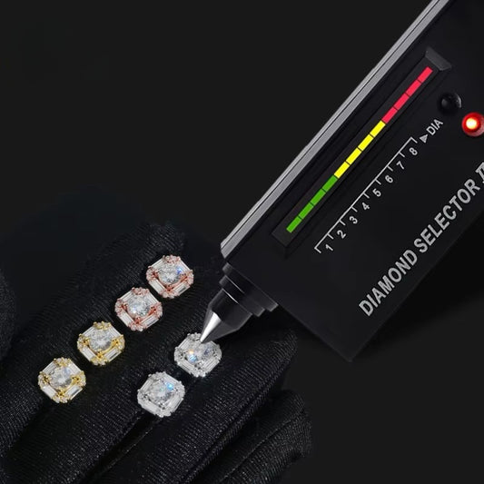 Hot selling rectangular moissanite earrings