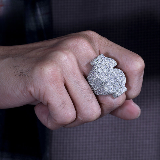 Ice Flower Dollar Ring