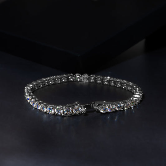 ICERIME 5mm Round Cut Tennis Bracelet