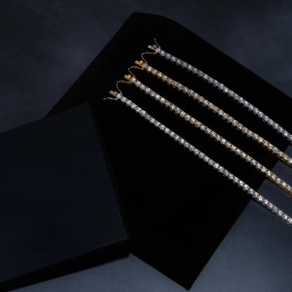5mm Tennis Chain & 5mm Tennis Bracelet Bundle (Gold/White Gold)