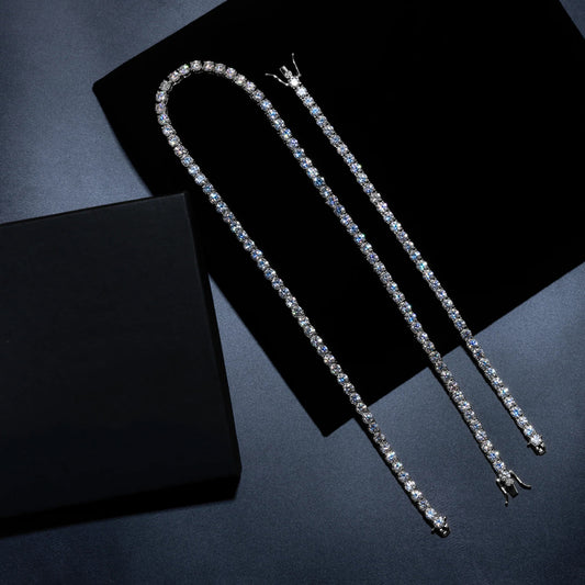 5mm Tennis Chain & 5mm Tennis Bracelet Bundle (Gold/White Gold)