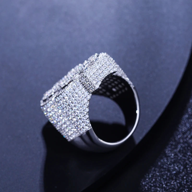 Ice Flower Dollar Ring